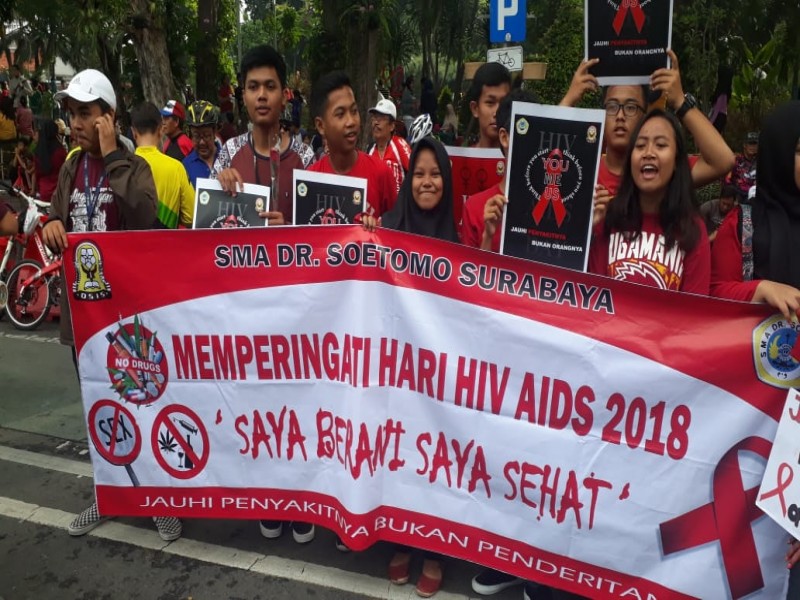 Peduli HIV AIDS SMA Dr Soetomo 2018